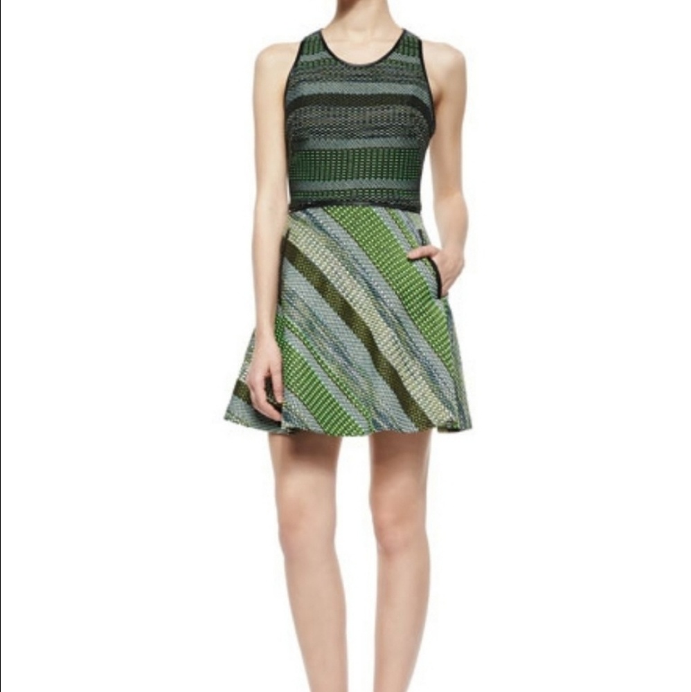 Andrew Marc Tweed Racer Back Dress Sz 6 - Picture 1 of 6